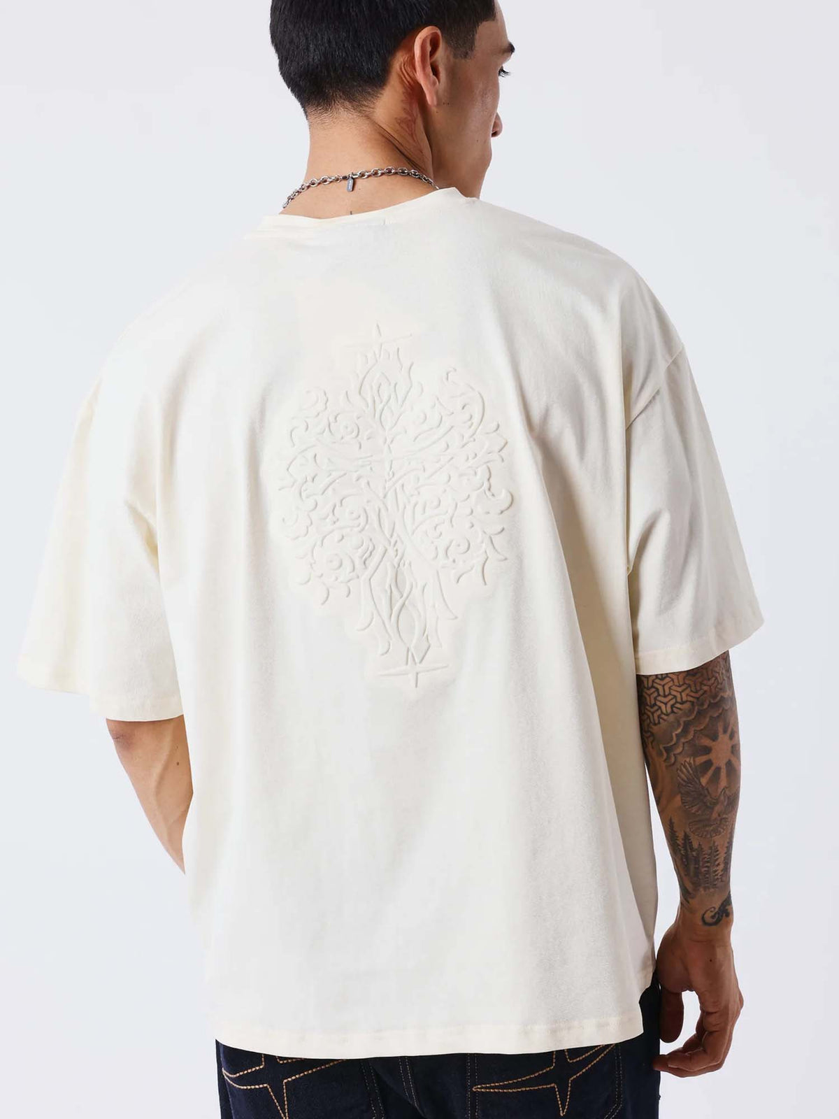 Project X Paris T-shirt con motivo in rilievo Beige