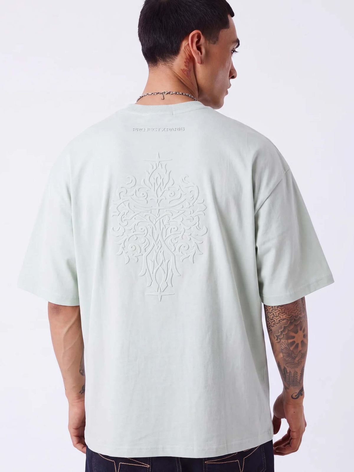 Project X Paris T-shirt con motivo in rilievo Azzurro