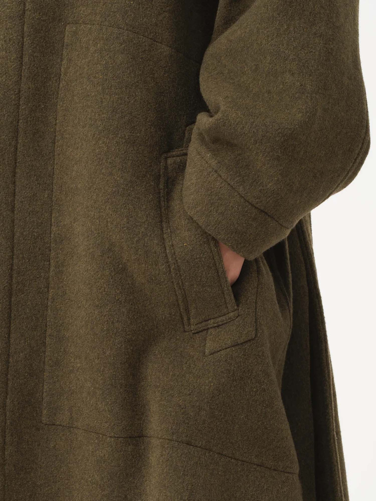 Girls Of Dust G.o.D Military Trench Wool Velour Verde
