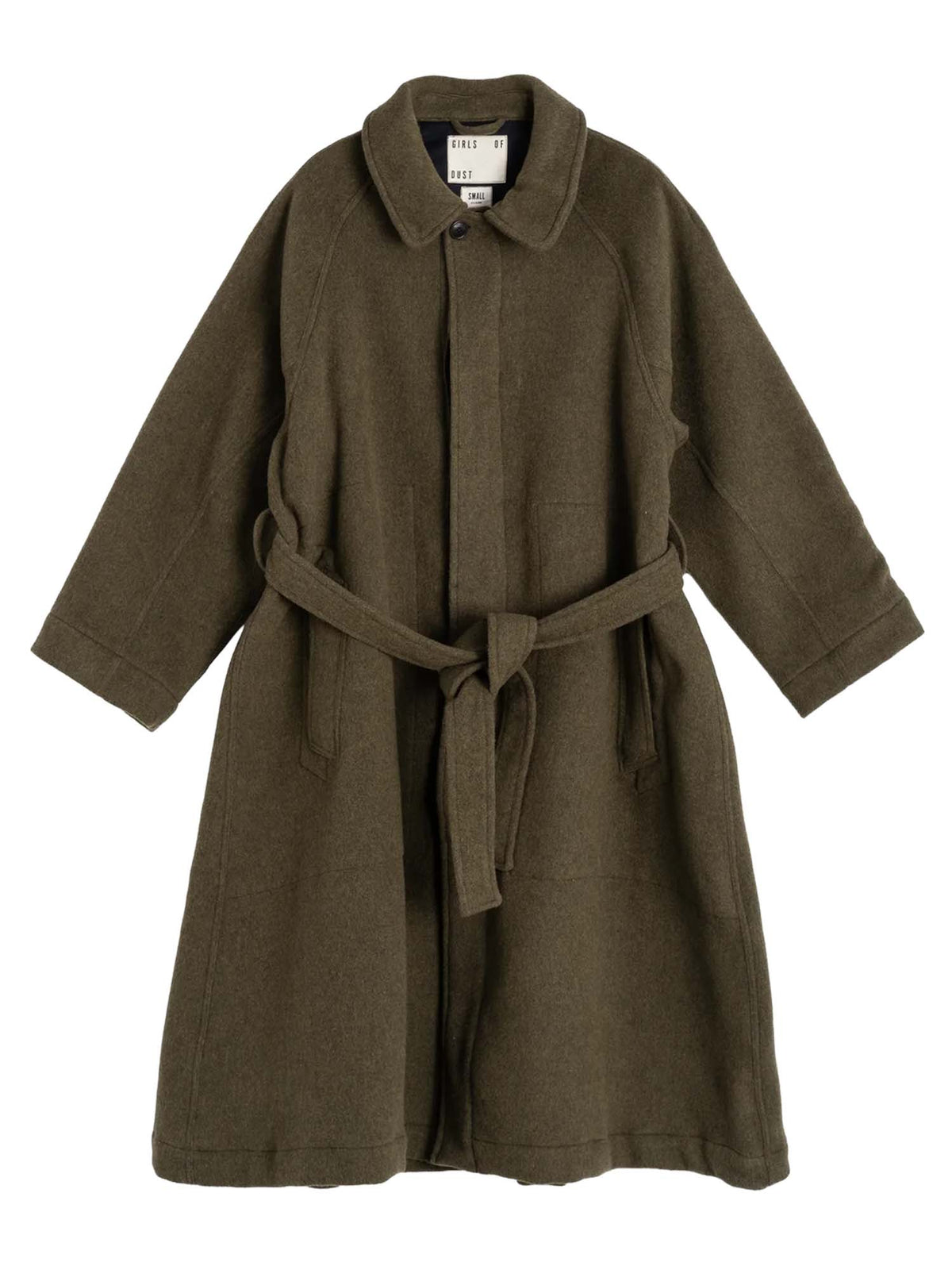 Girls Of Dust G.o.D Military Trench Wool Velour Verde