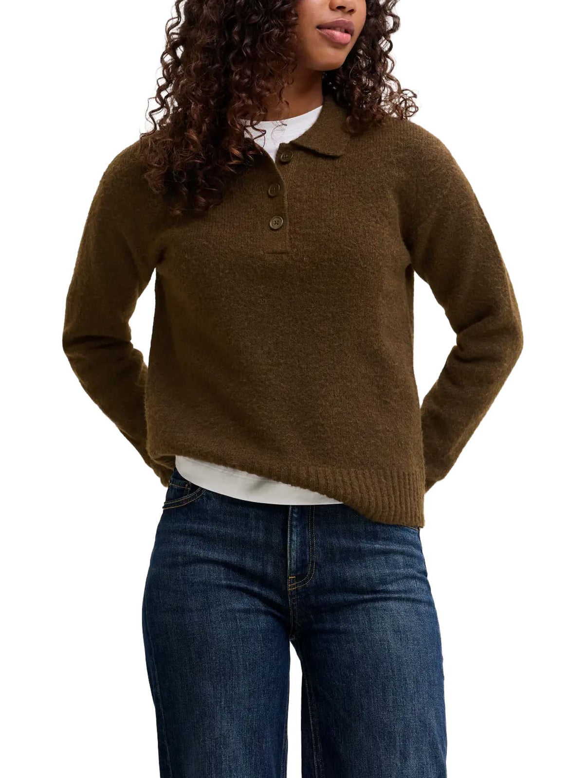 Jjxx Jxcatalina Diverse Polo Knit Marrone