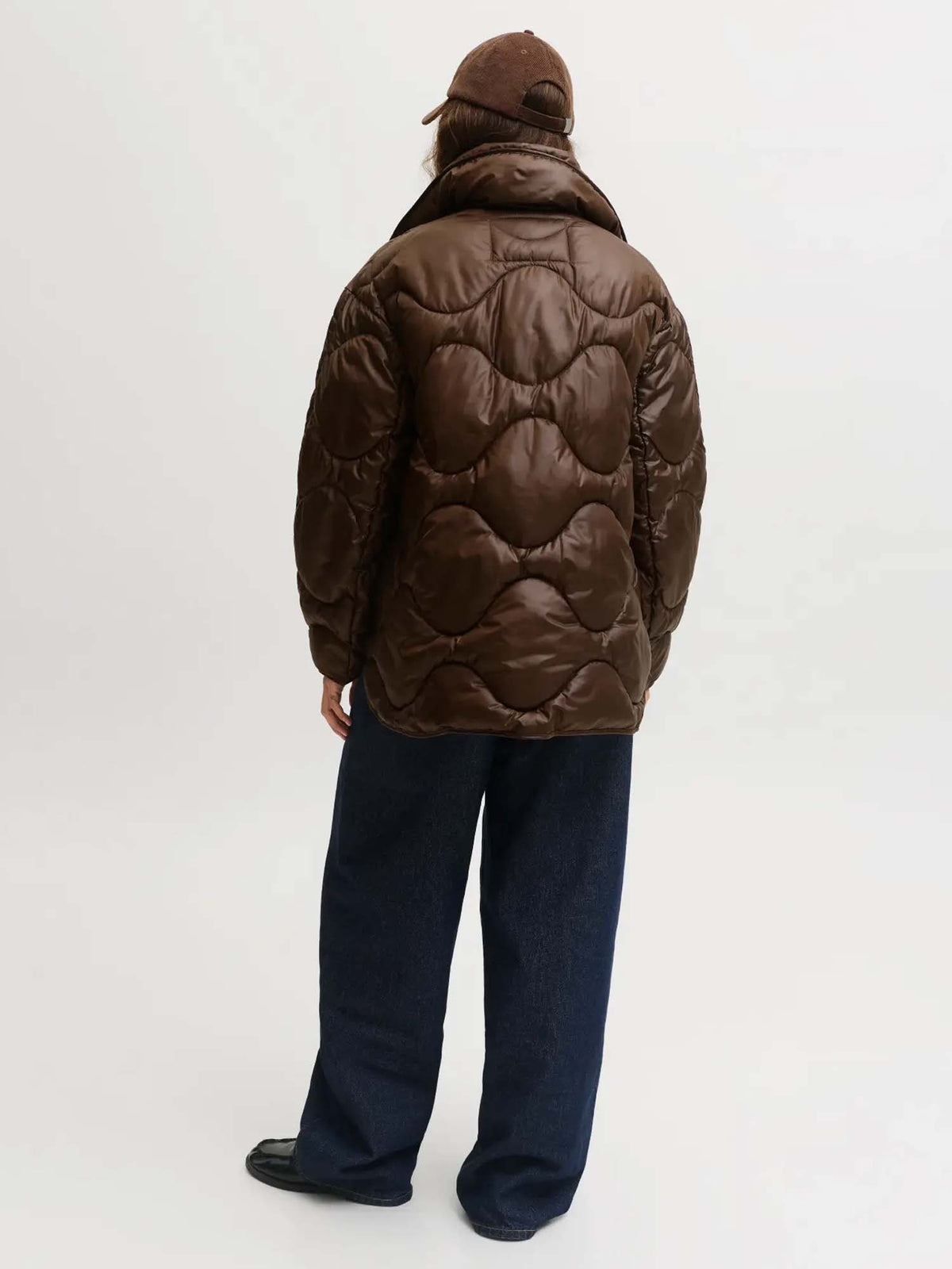 Jjxx Jxstella Shiny Quilted Jacket OTW SN Marrone