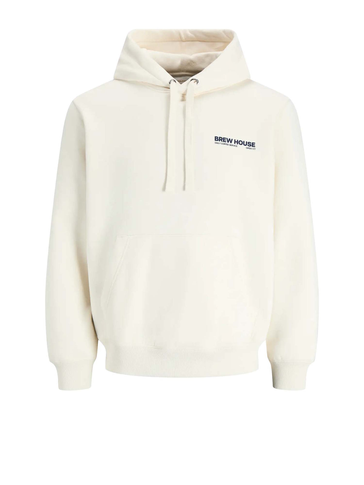 Jack & Jones Jorgraphic Coffee Sweat Hood Styd Bianco