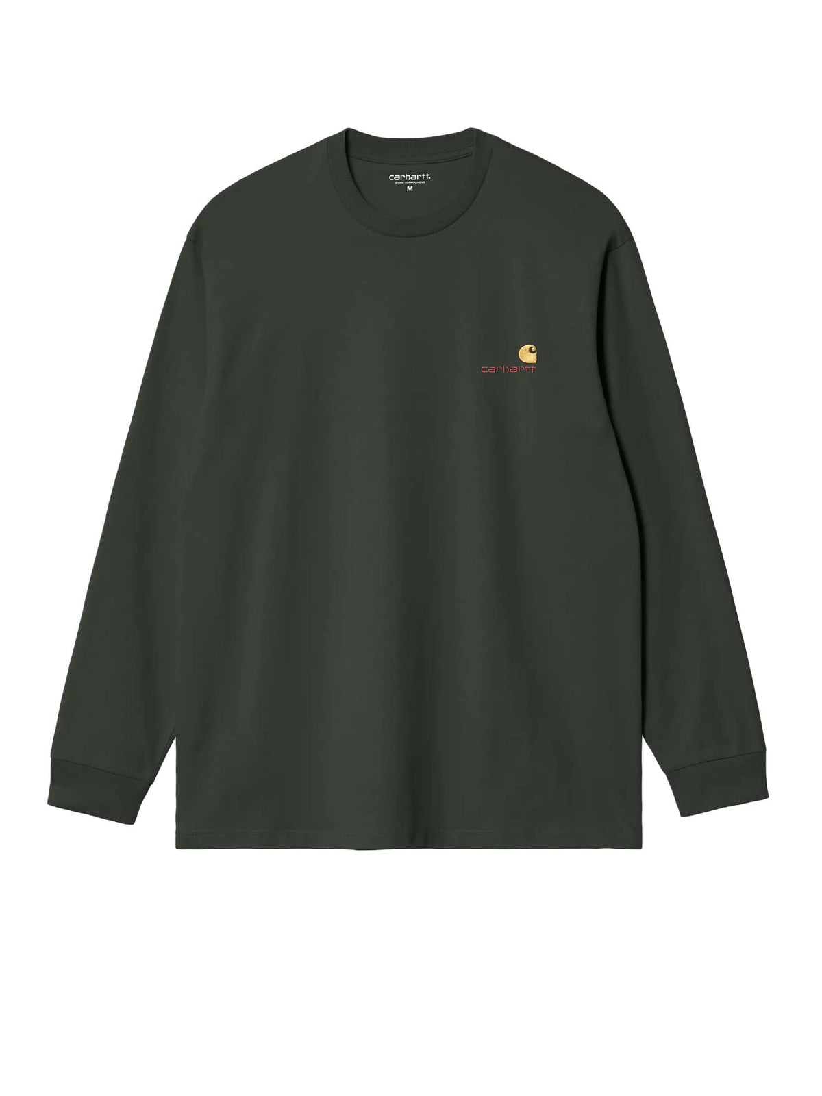 Carhartt Wip L/S American Script T-Shirt Grigio