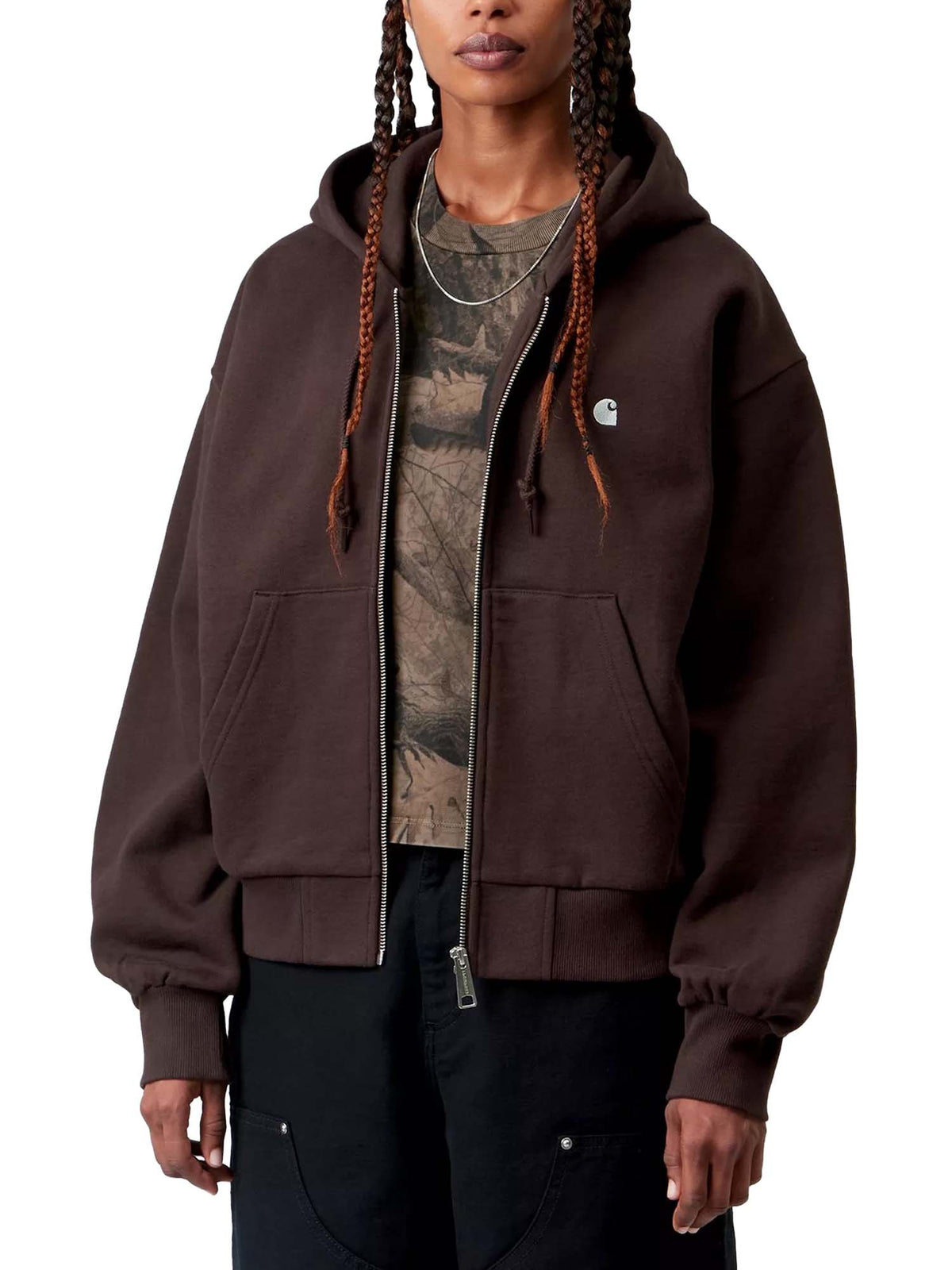 Carhartt Wip Women's Hooded Casey Jacket Marrone