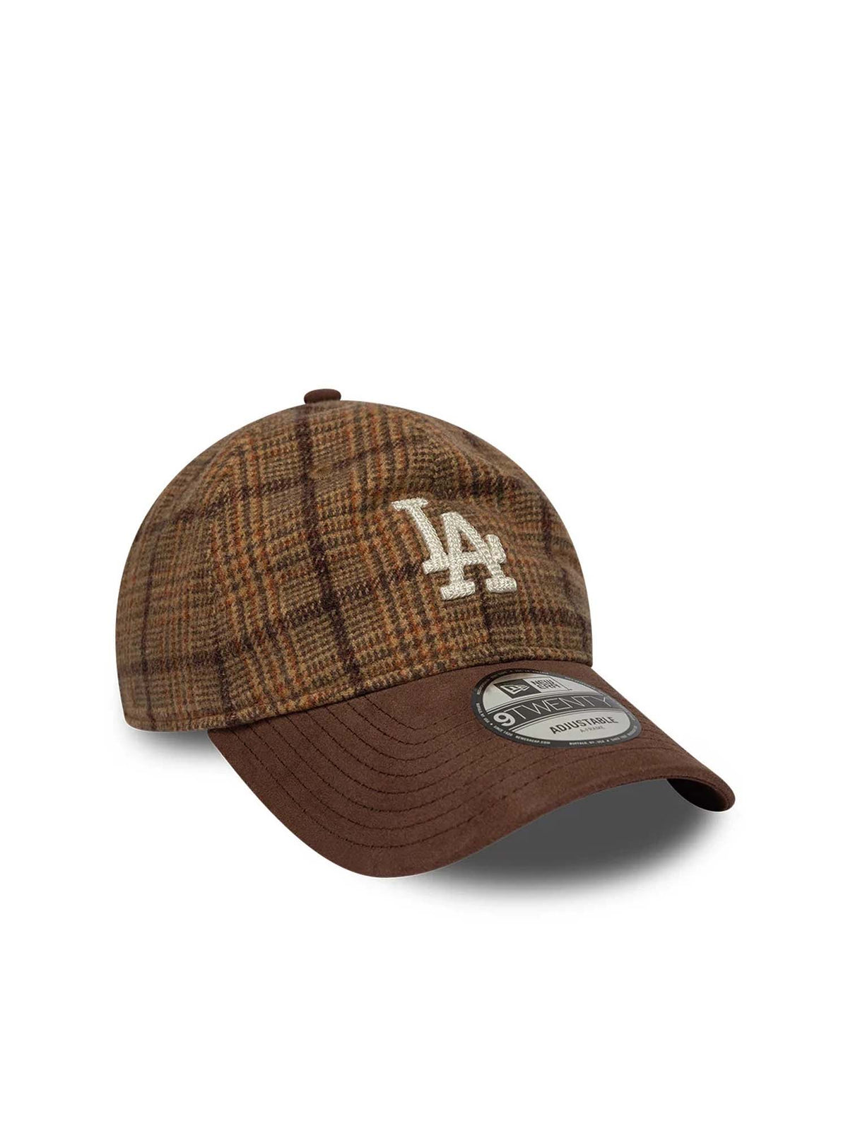 New Era Cappellino 9TWENTY LA Dodgers MLB Plaid Marrone