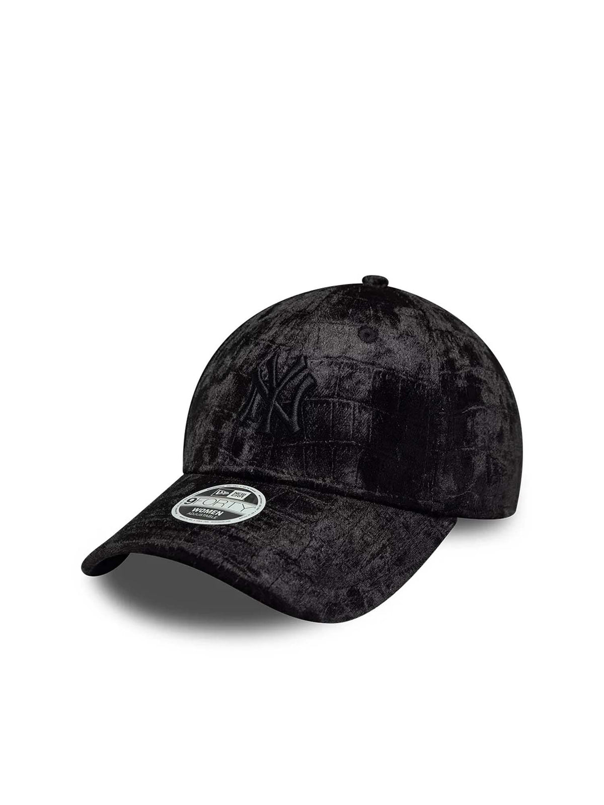 New Era Cappellino da donna 9FORTY New York Yankees MLB Patterned Velour Nero