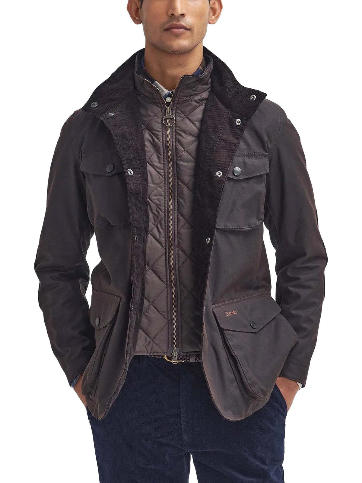Barbour Giacca in cotone cerato Ogston Bordeaux