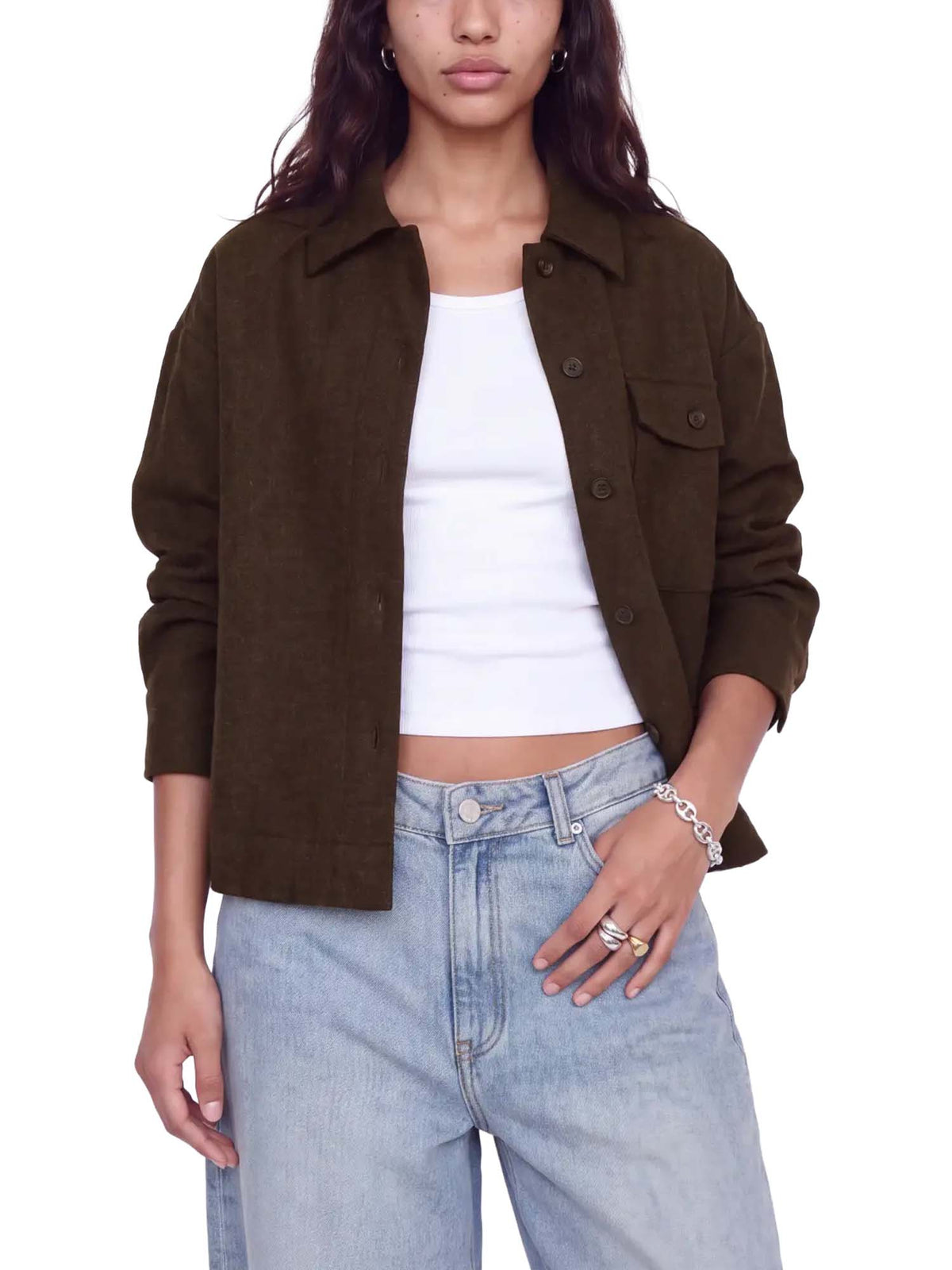 Jjxx Jxjala Lili Overshirt Tlr Marrone