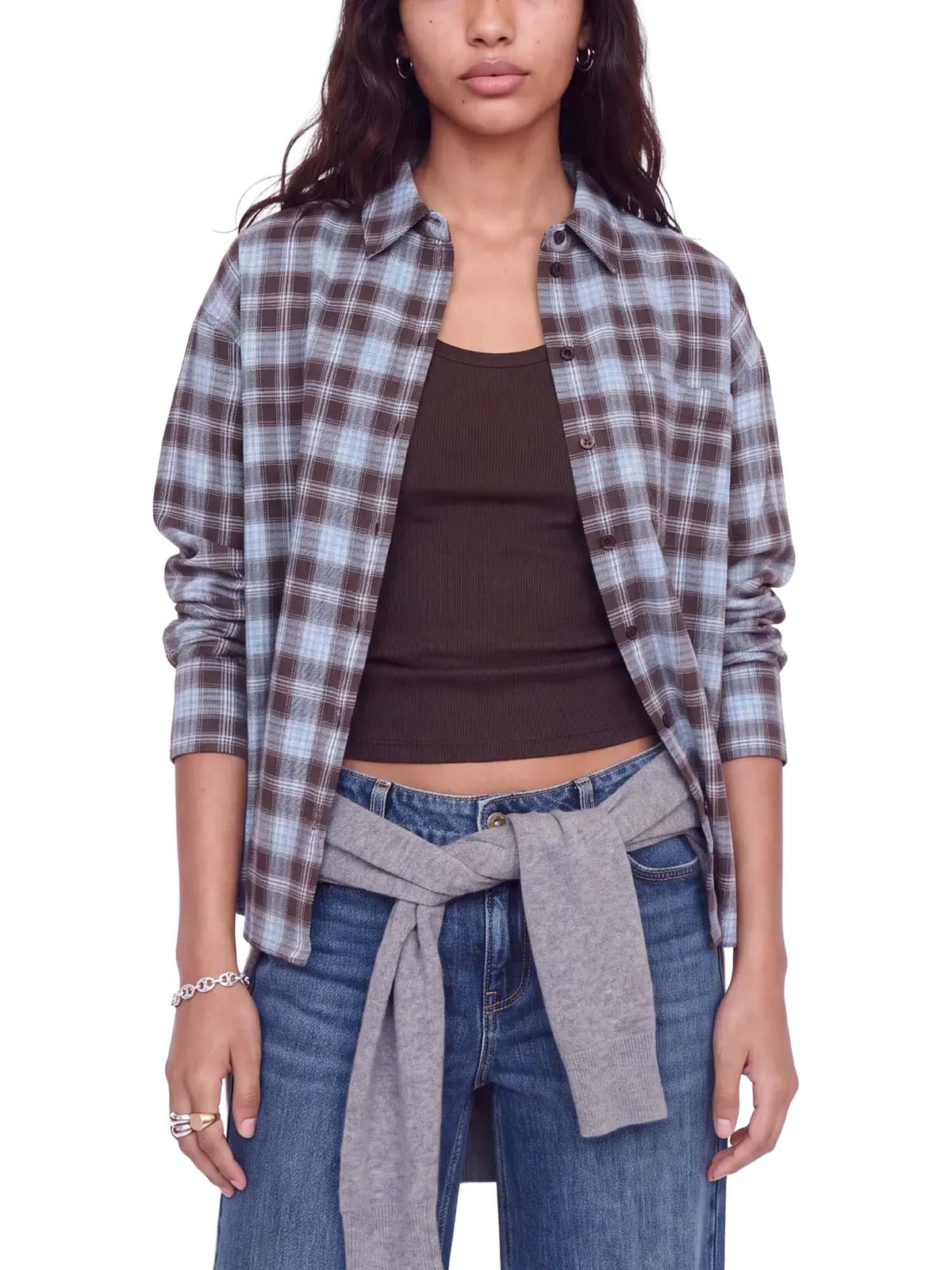Jjxx Jxjamie Check Flannel Ls Shirt Wvn Sn Blu