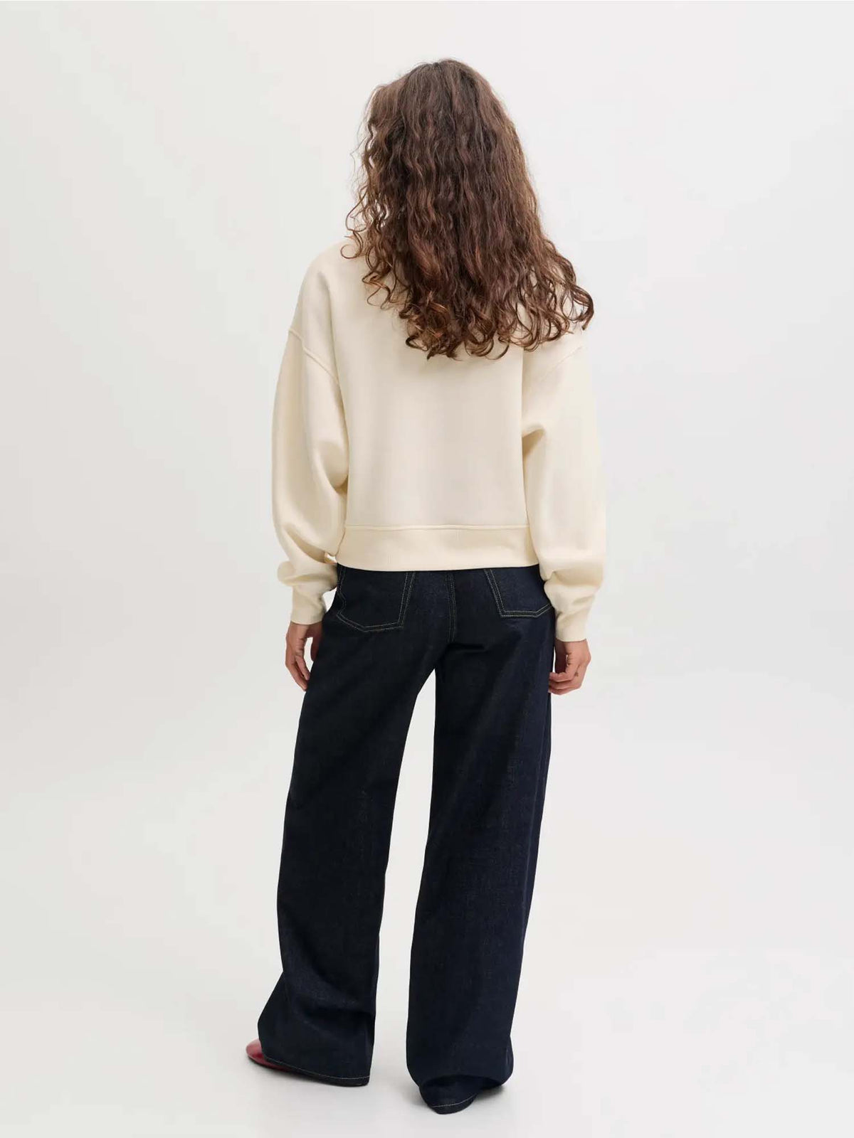 Jjxx Jxtatum Terry Patch Crew Swt Bianco