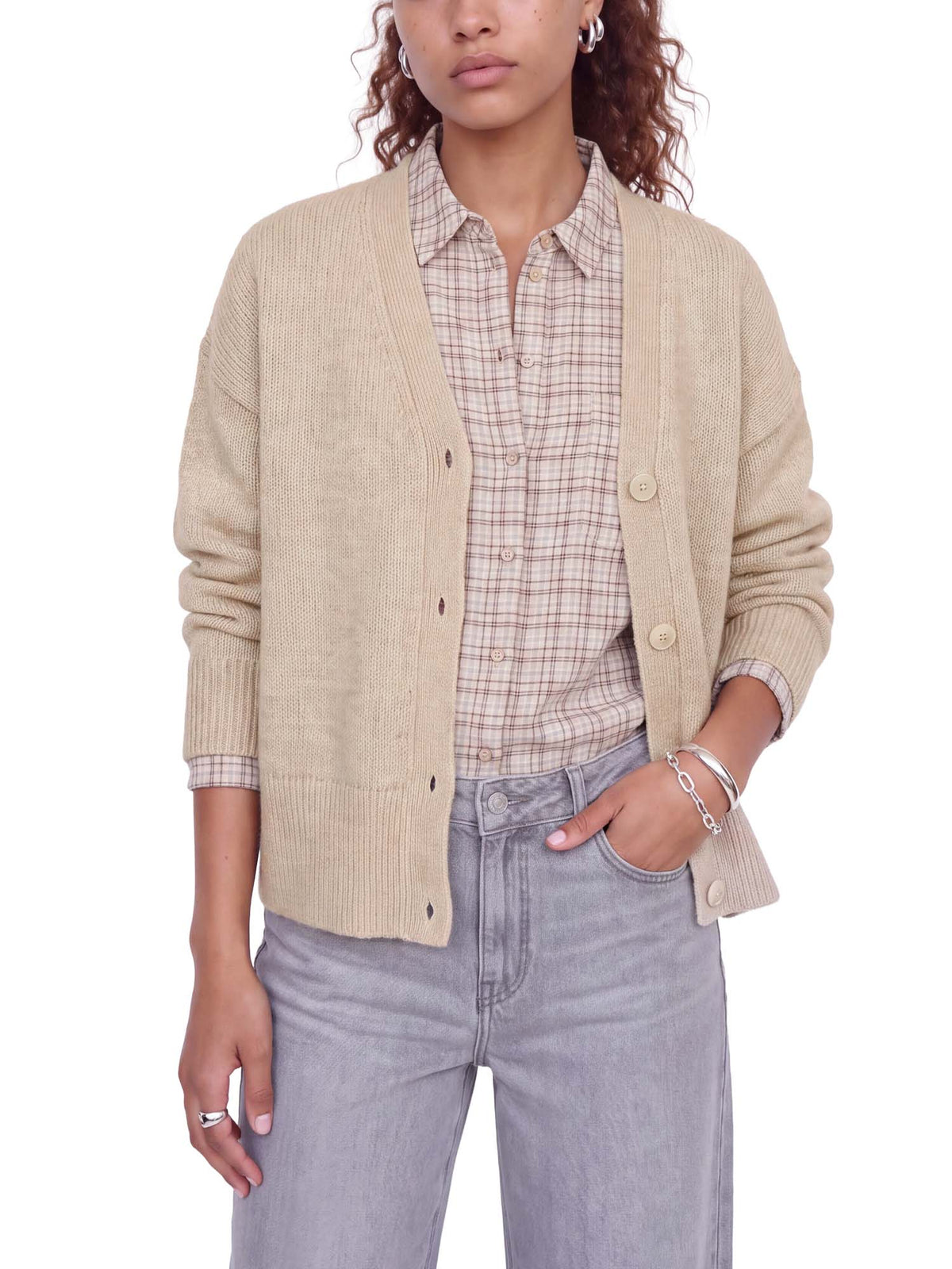 Jjxx Jxrosanna Knitted Cardigan Beige