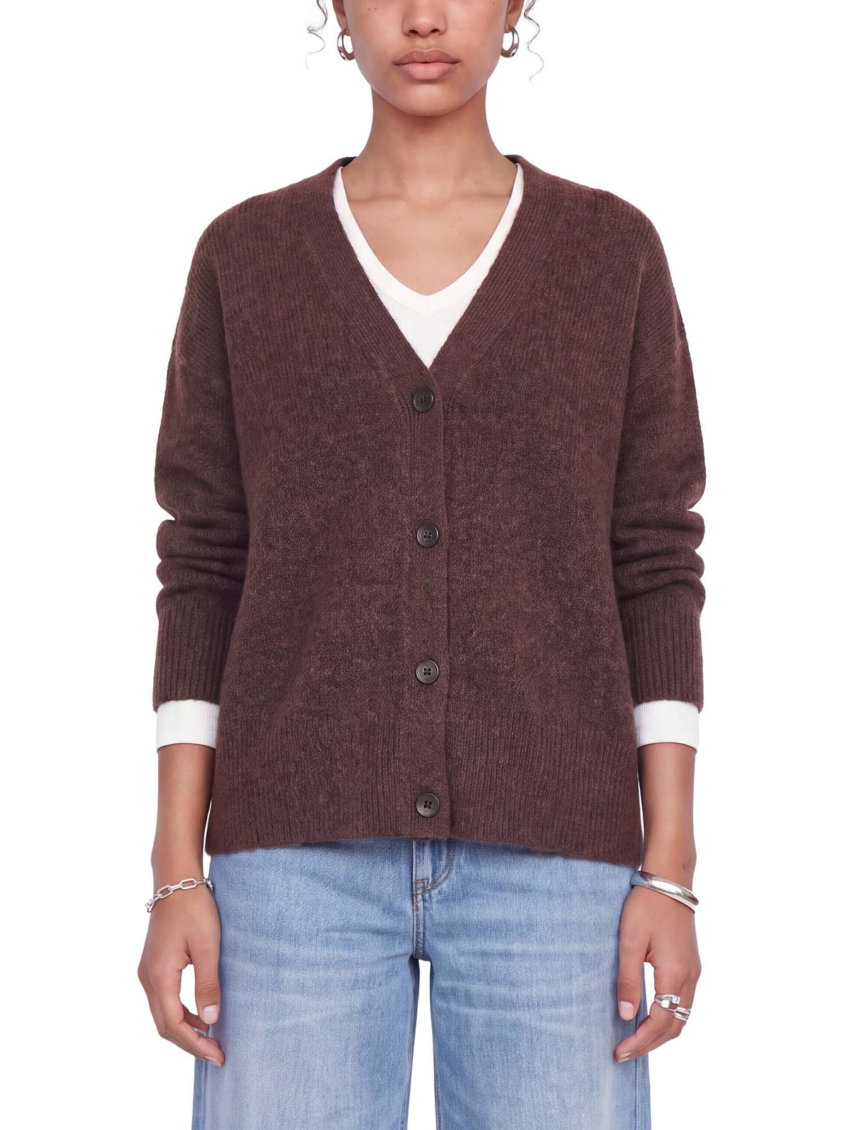 Jjxx Jxrosanna Knitted Cardigan Marrone