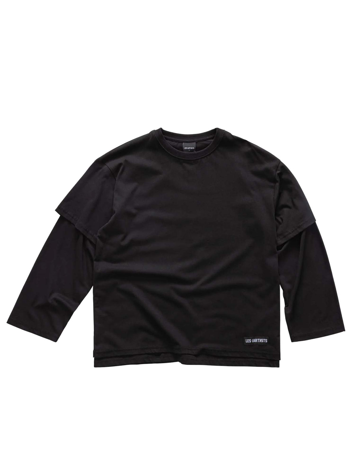 Les (art)ists Double Longsleeve T-shirt Label Nero