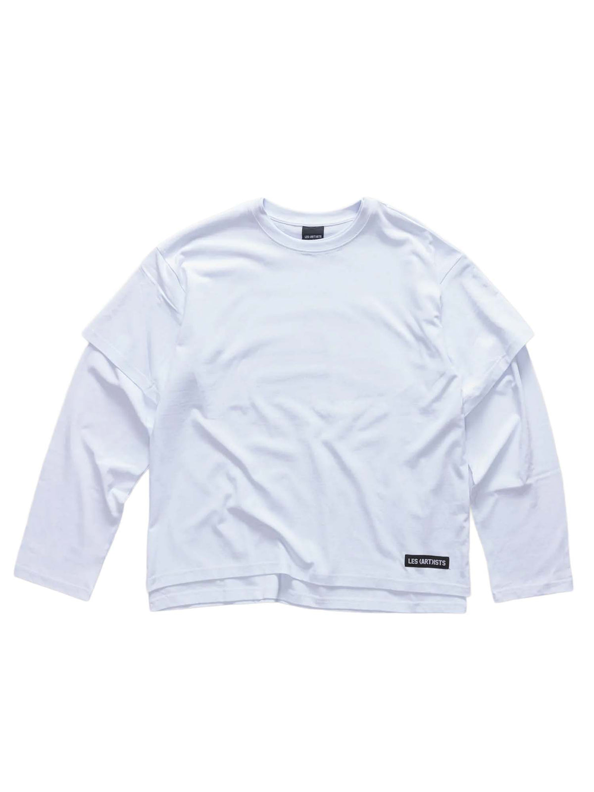 Les (art)ists Double Longsleeve T-shirt Label Bianco