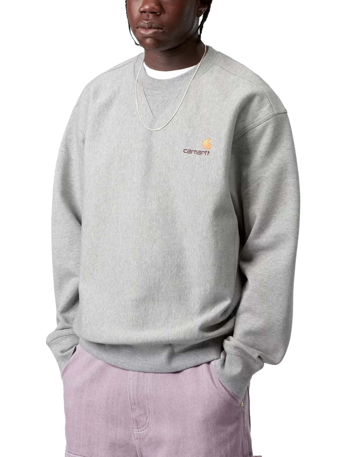 Carhartt Wip American Script Sweatshirt Grigio