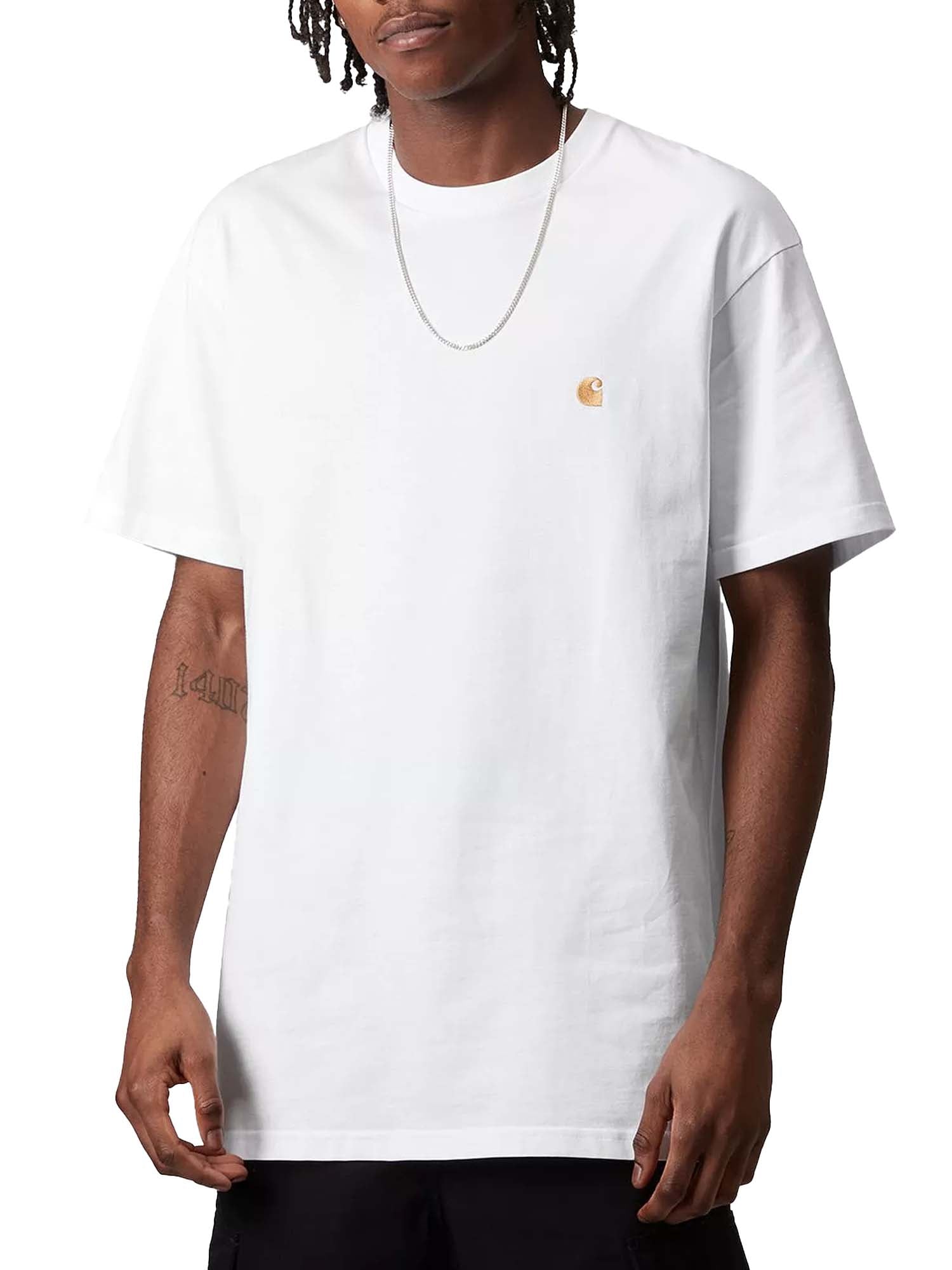 Carhartt Wip S/S Chase T-Shirt Bianco