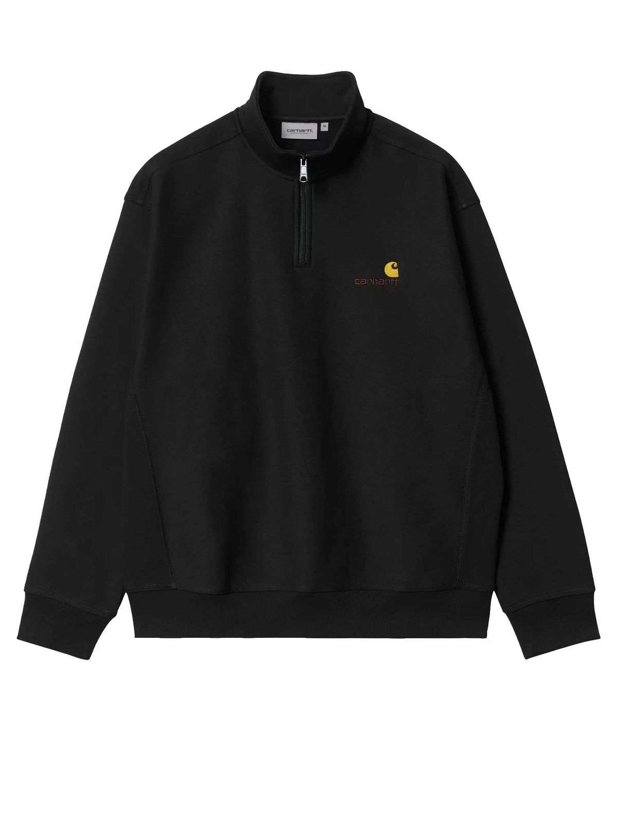 Carhartt Wip Half Zip American Script Sweatshirt Nero