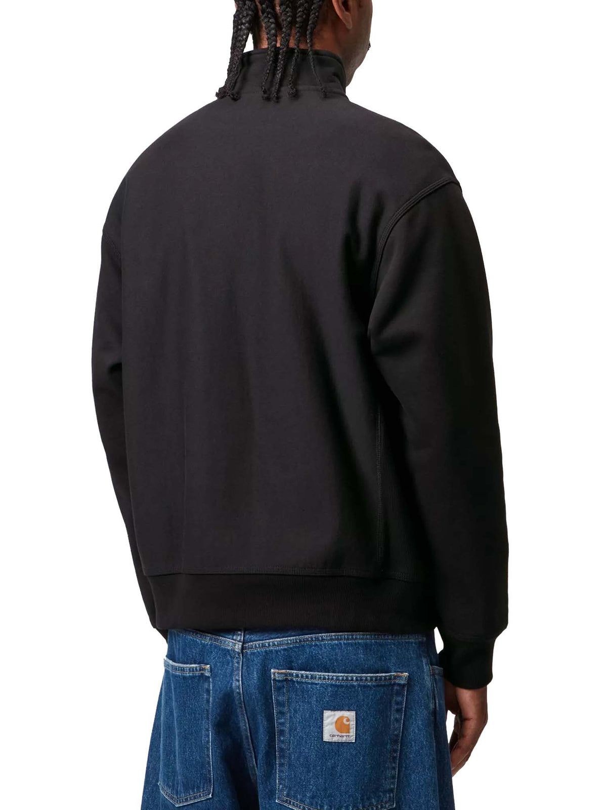Carhartt Wip Half Zip American Script Sweatshirt Nero