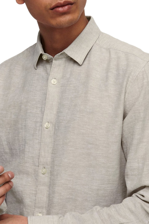 Only & Sons Camicia in Lino Slim Beige