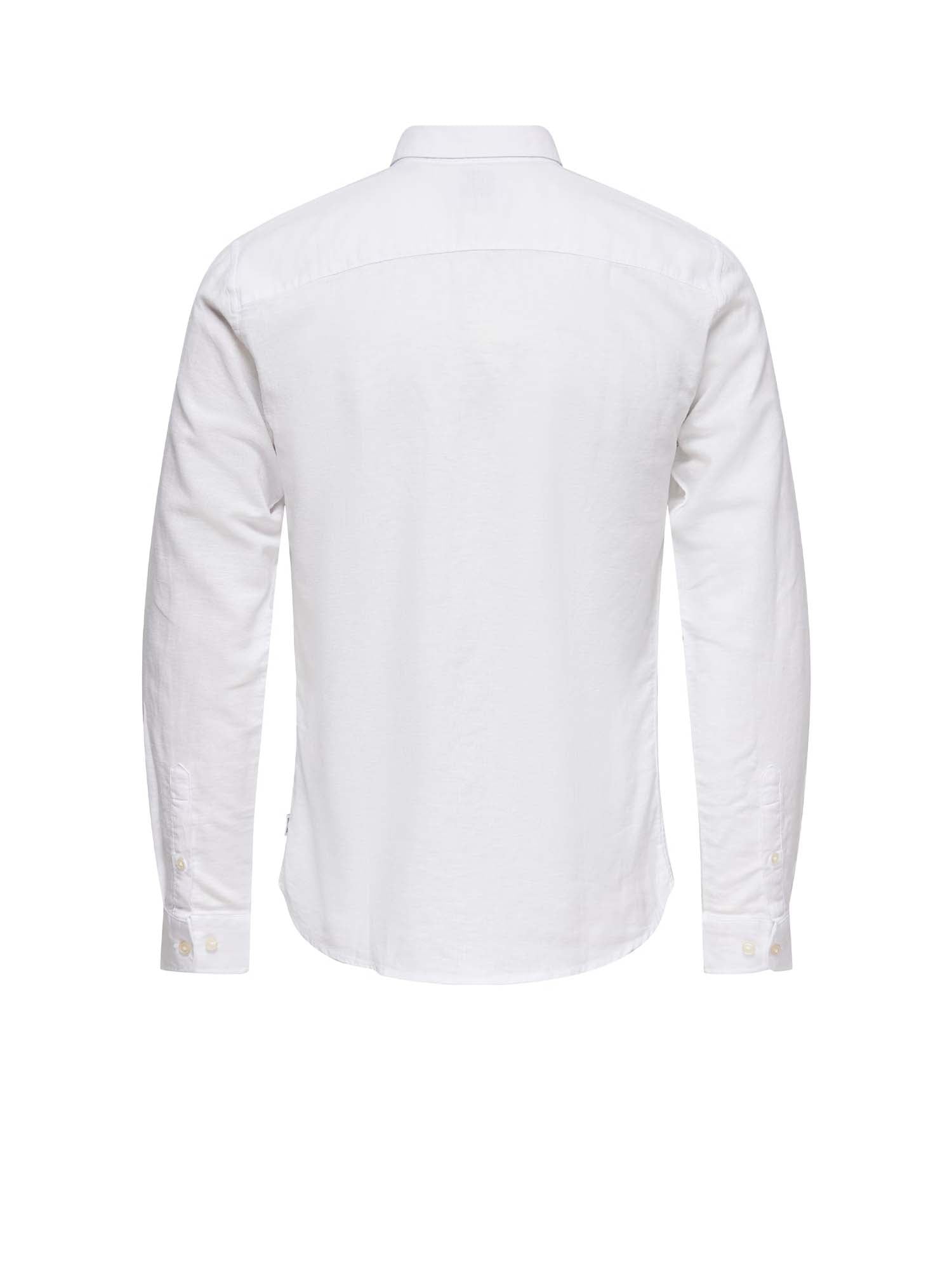Only & Sons Camicia in Lino Slim Bianco