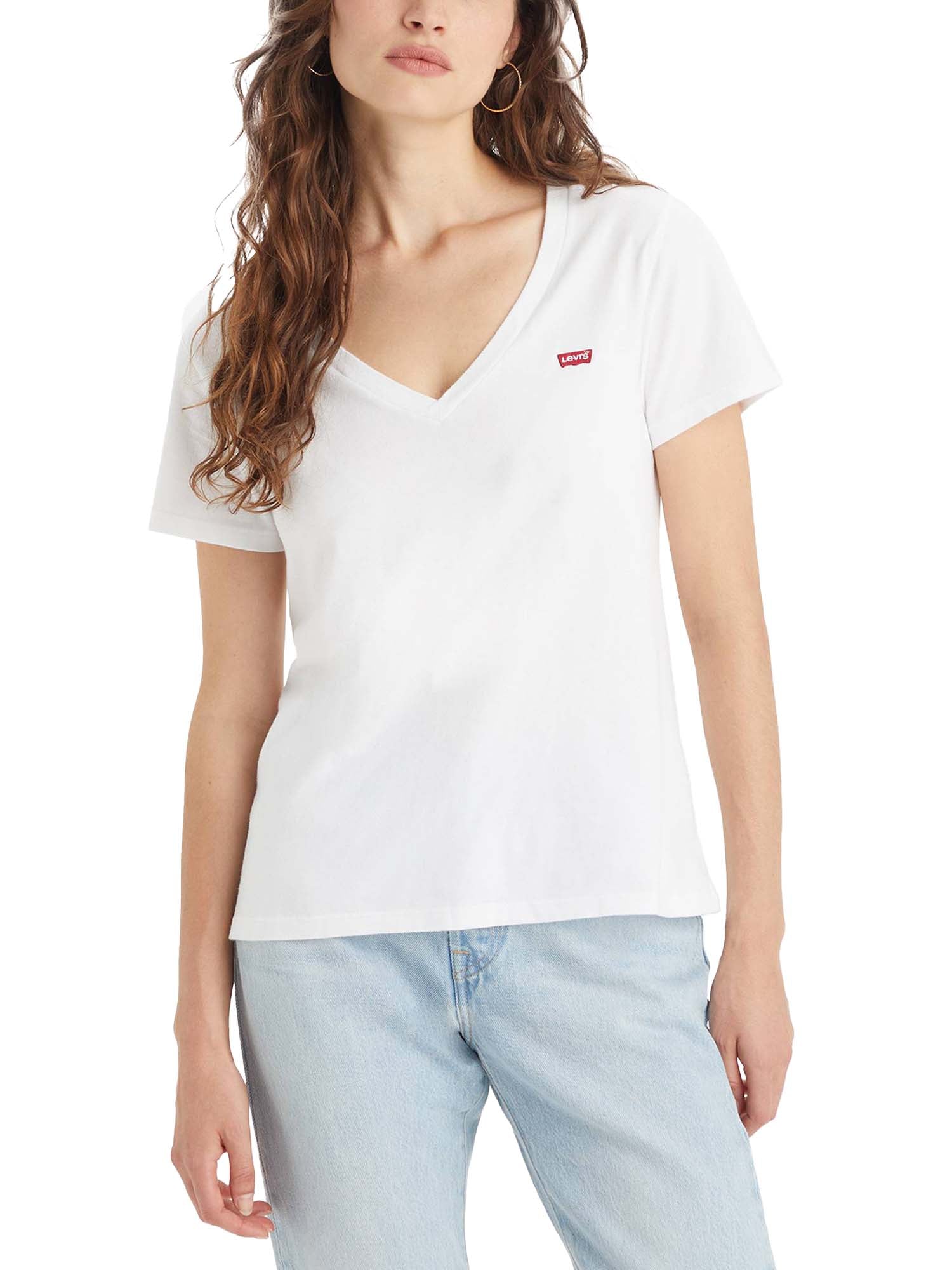 Levi's® La T-shirt Perfect Con Scollo A V Bianco