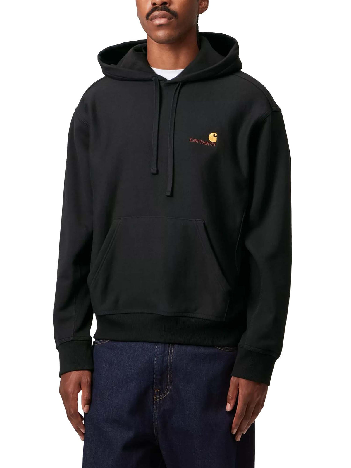 Carhartt Wip Hooded American Script Sweatshirt Nero