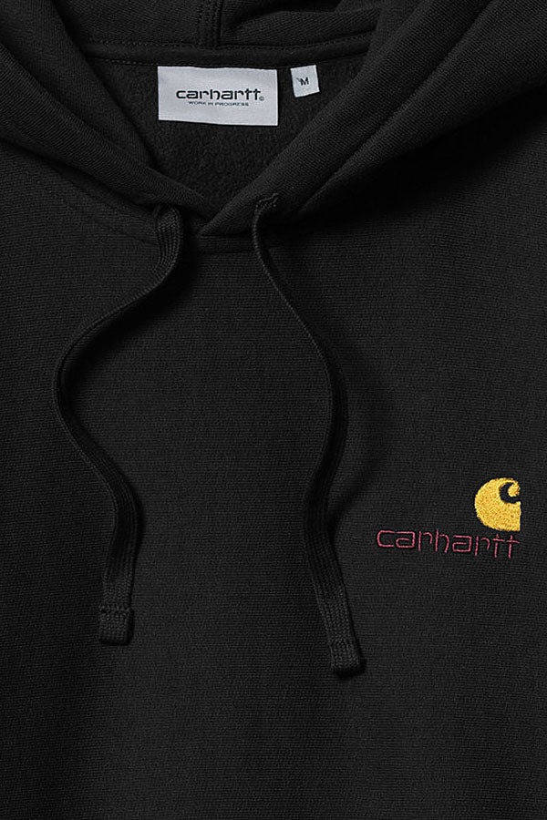 Carhartt Wip Hooded American Script Sweatshirt Nero