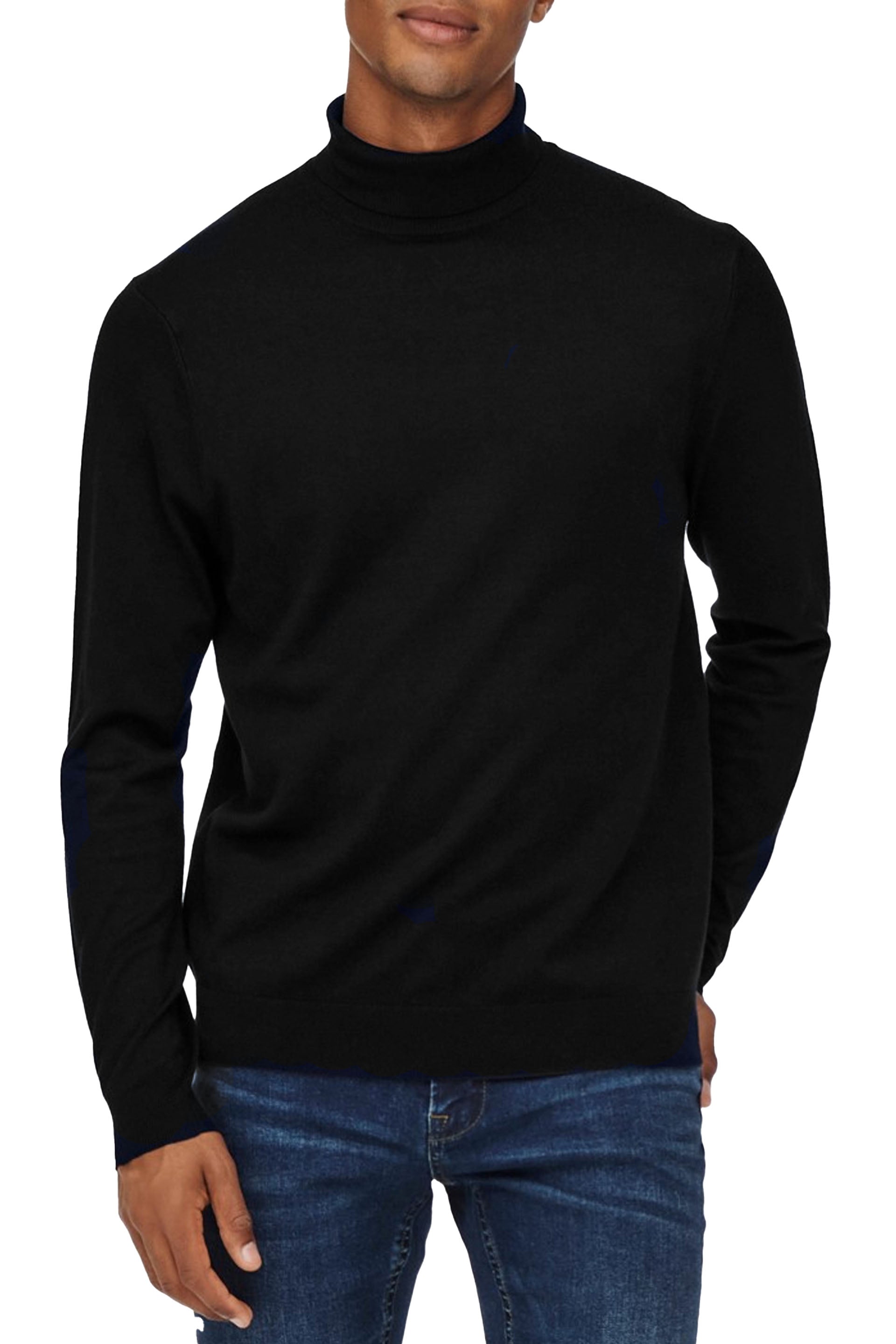 Only & Sons Roll Neck Knitted Pullover Nero