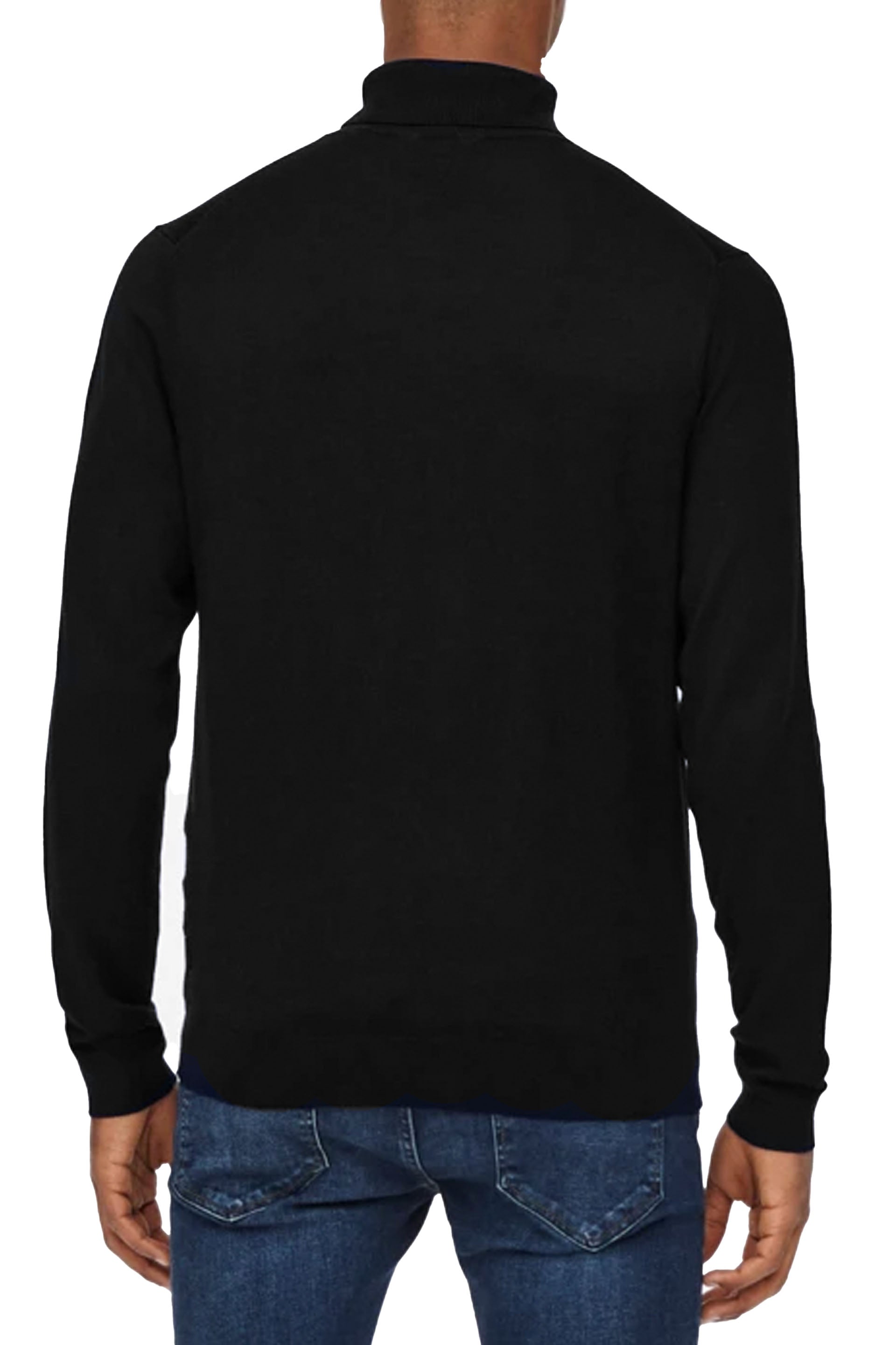 Only & Sons Roll Neck Knitted Pullover Nero