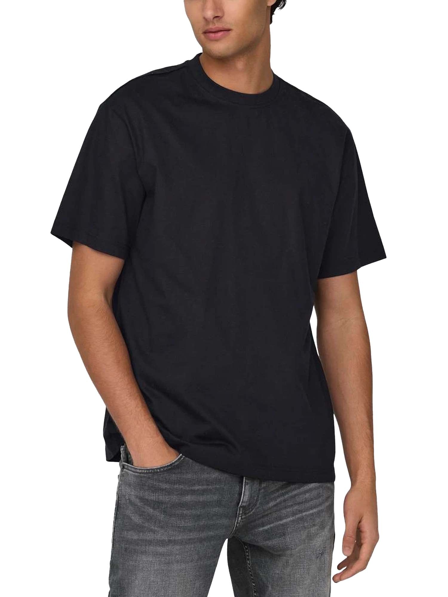 Only & Sons Relaxed Fit Round Neck T-Shirt Nero
