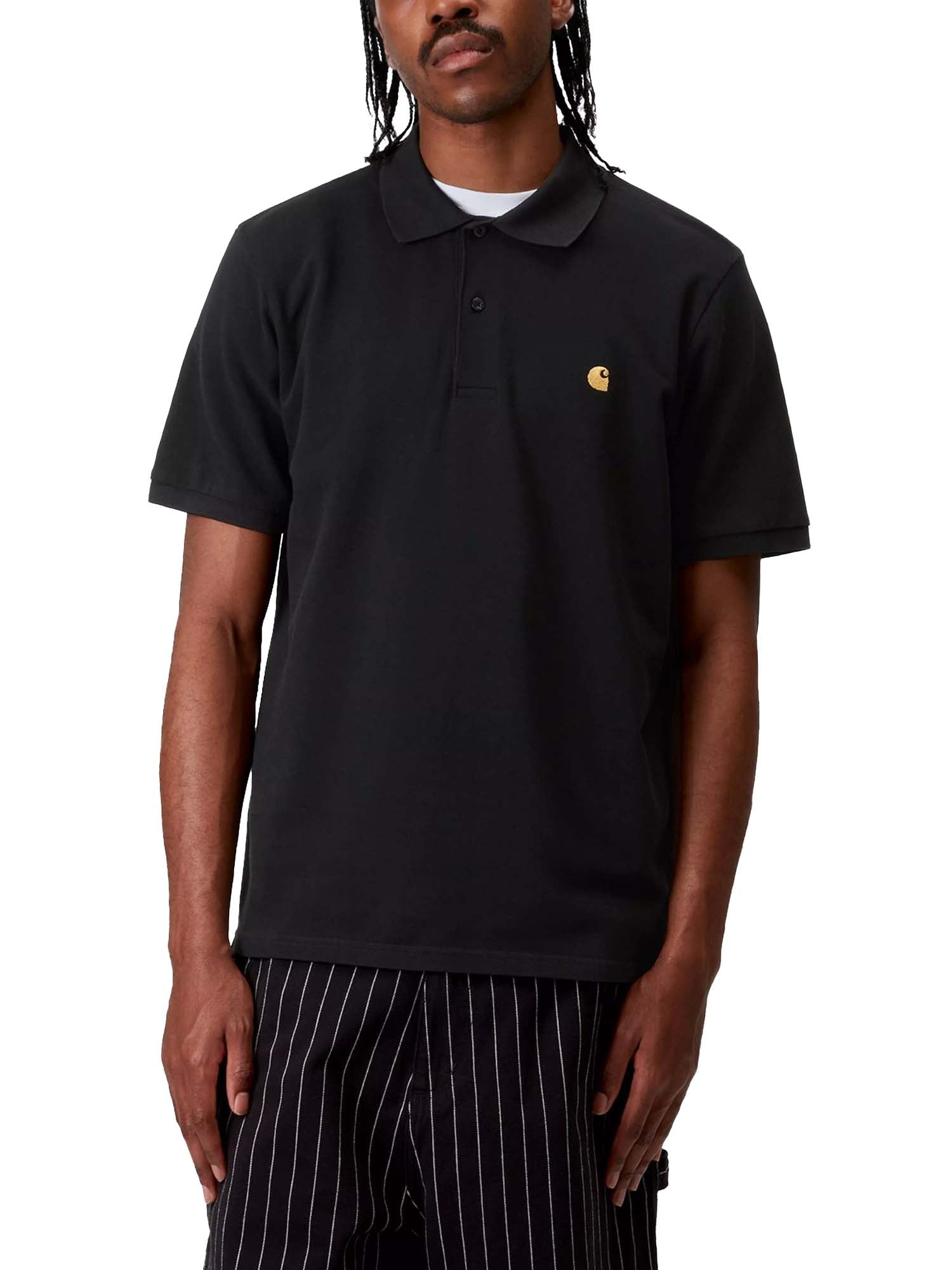 Carhartt Wip S/S Chase Pique Polo Nero
