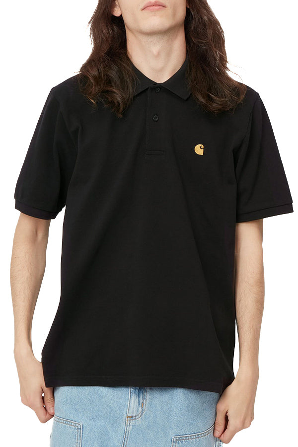 Carhartt Wip S/S Chase Pique Polo Nero