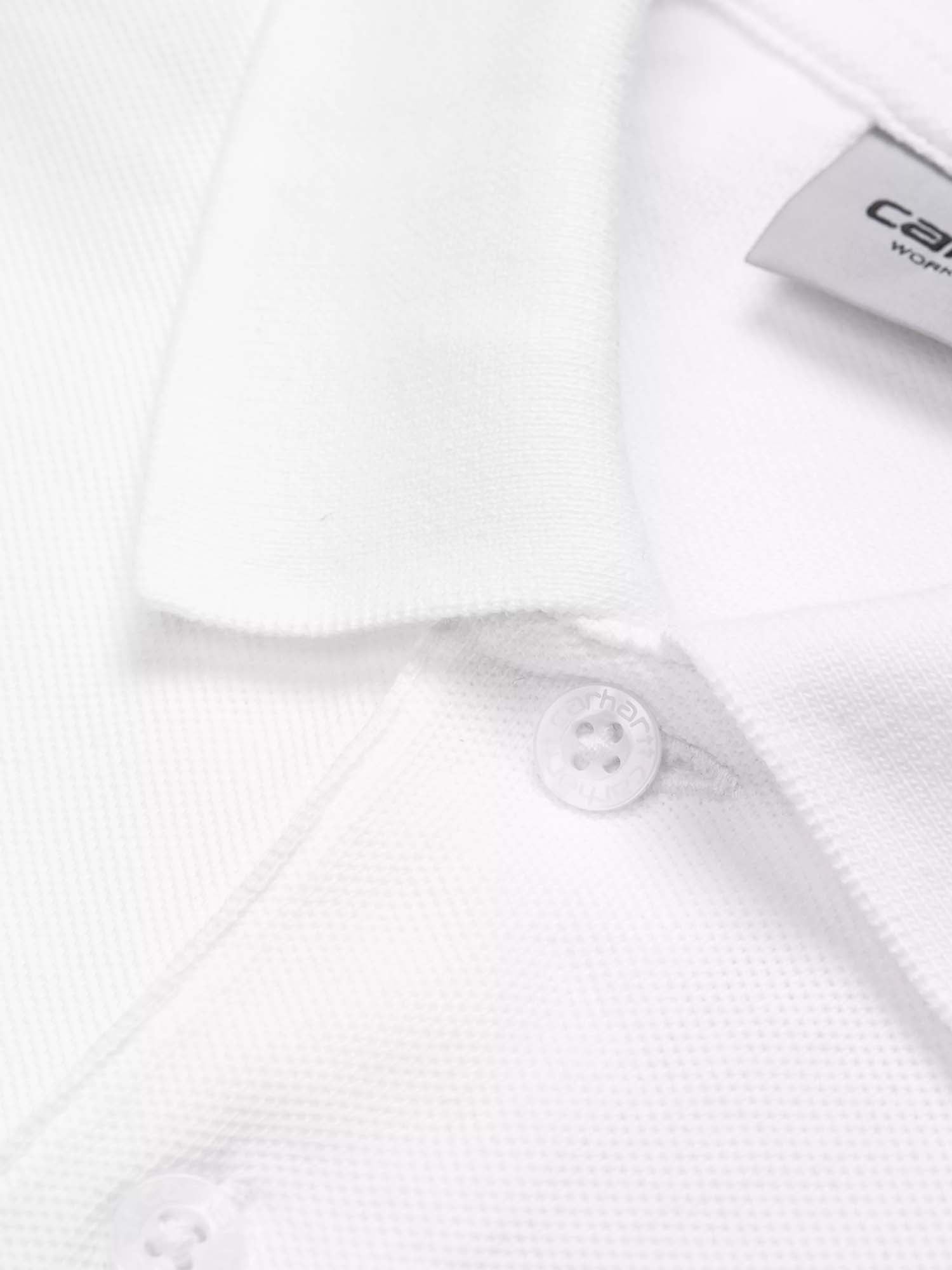 Carhartt Wip S/S Chase Pique Polo Bianco