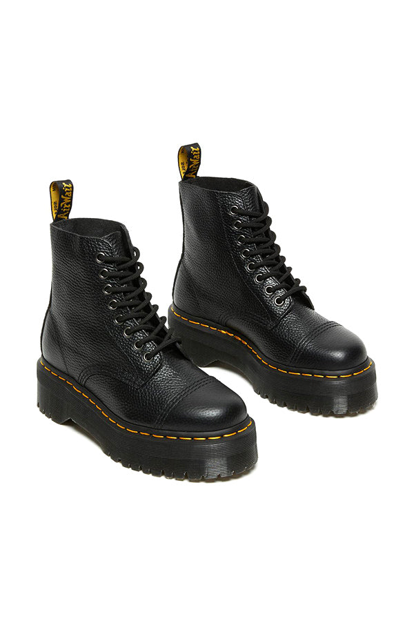Dr. Martens Stivali platform in nappa lavorata Sinclair Nero