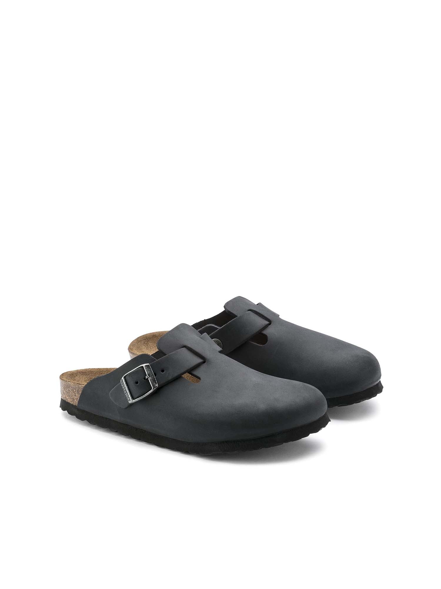 Birkenstock Boston (Pelle oliata) Nero