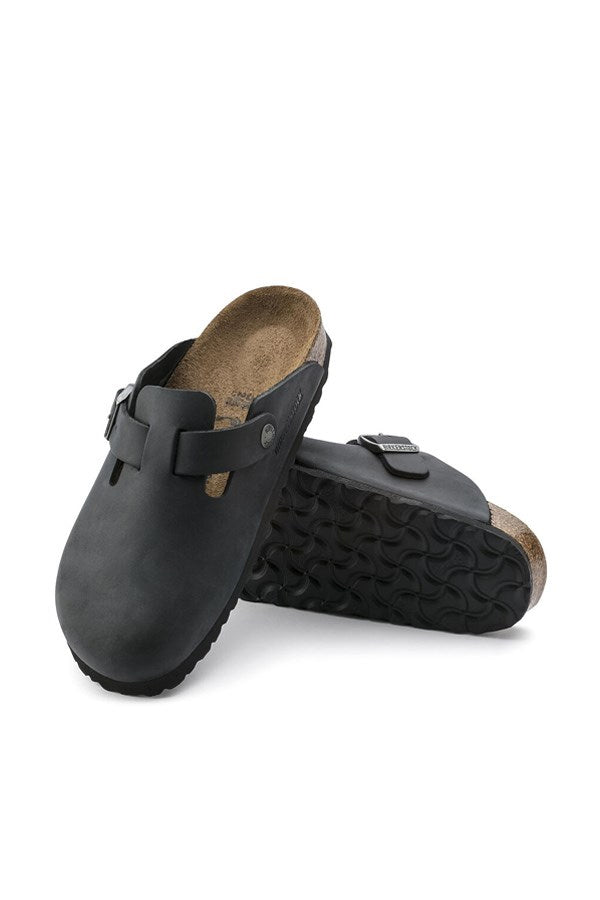 Birkenstock Boston (Pelle oliata) Nero