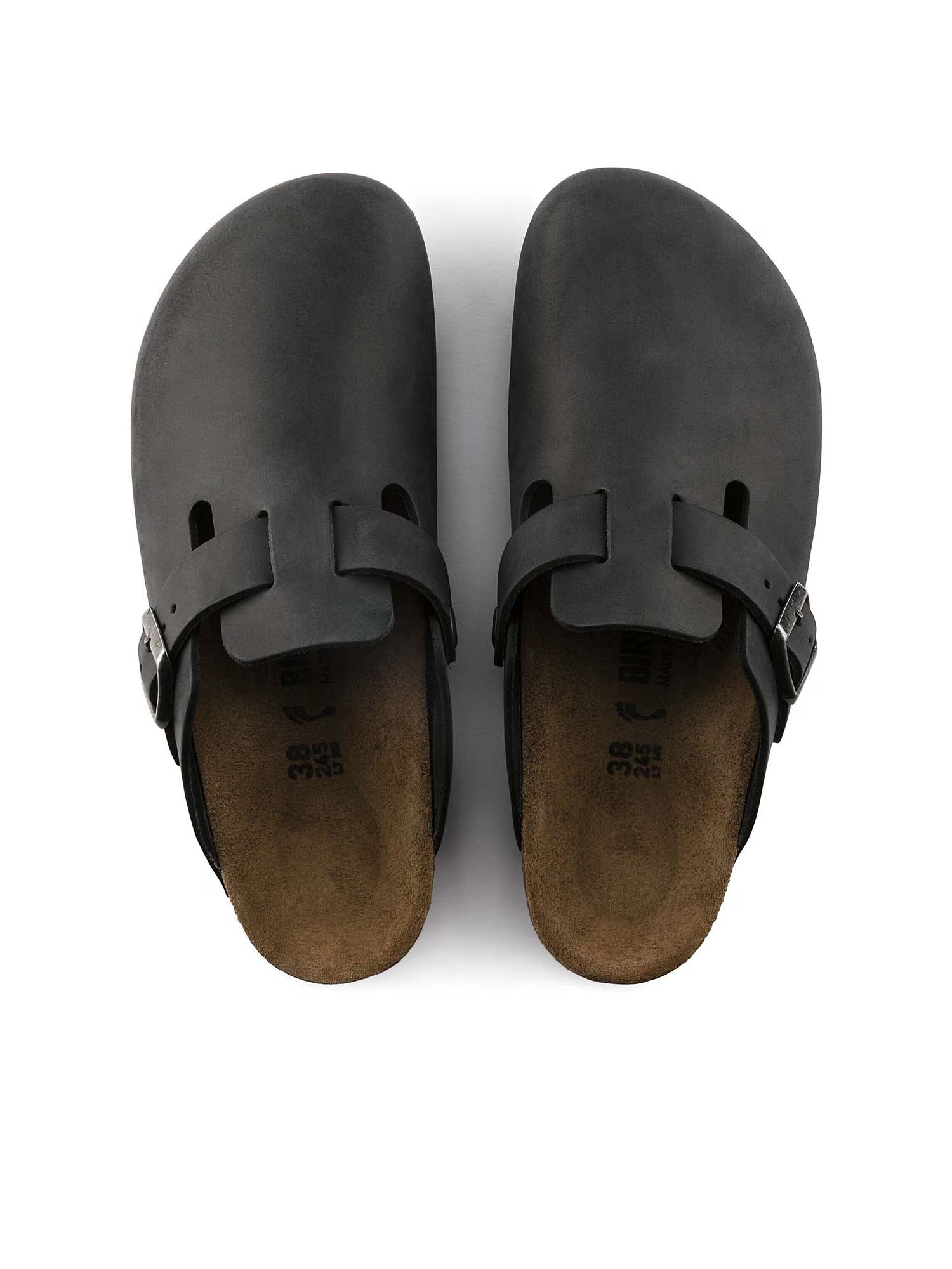 Birkenstock Boston (Pelle oliata) Nero