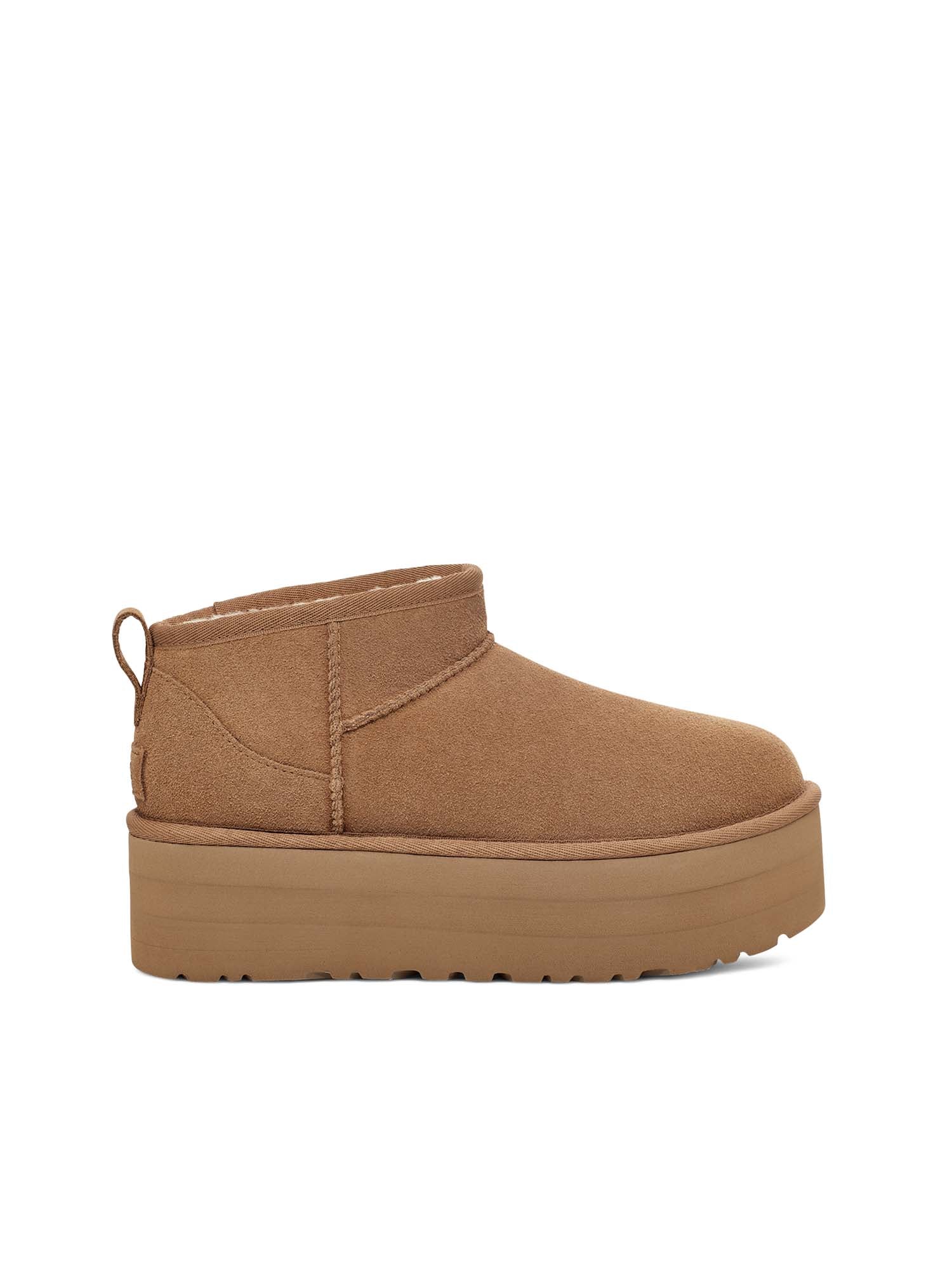 Ugg Stivali Classic Ultra Mini con plateau Marrone