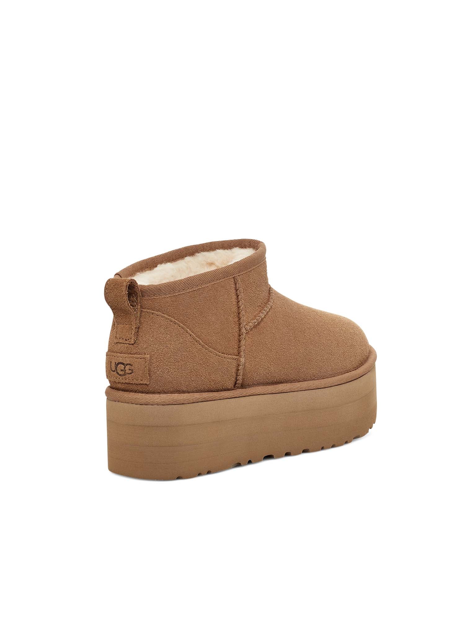 Ugg Stivali Classic Ultra Mini con plateau Marrone
