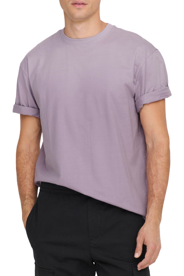 Only & Sons Relaxed Fit Round Neck T-Shirt Viola