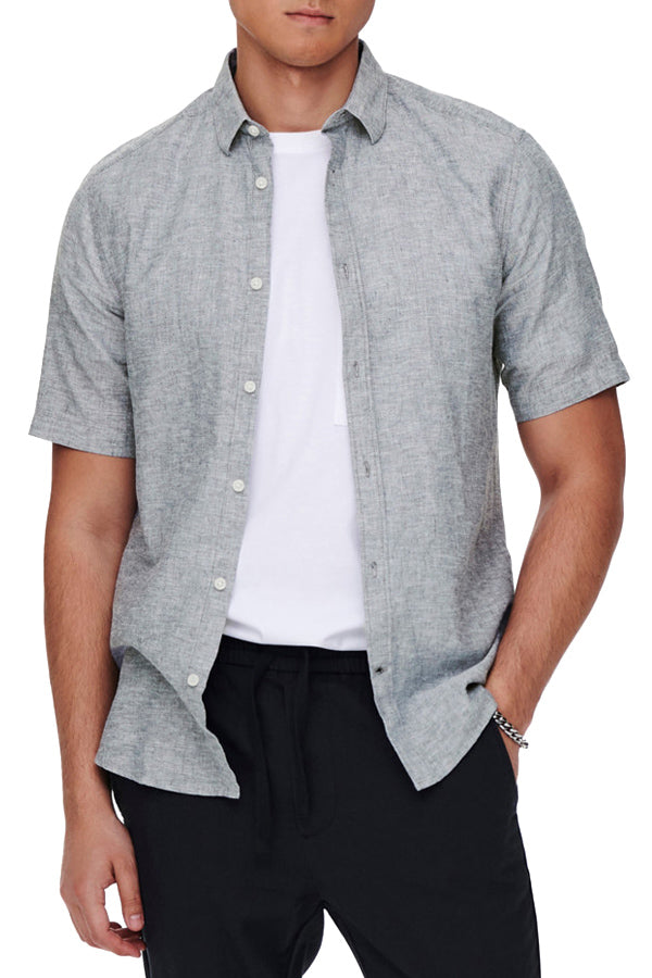Slim Fit Shirt With Short Sleeves