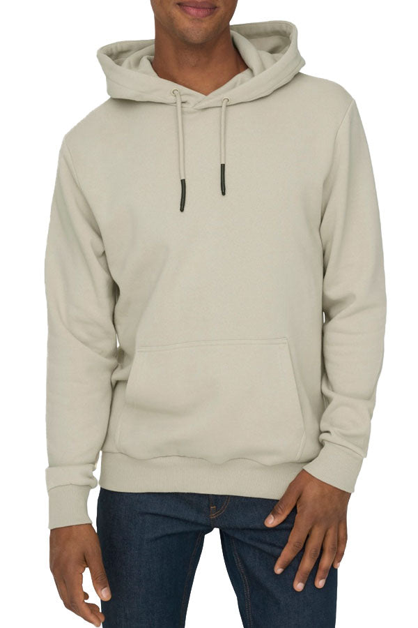Only & Sons Ceres Hoodie Sweat Grigio