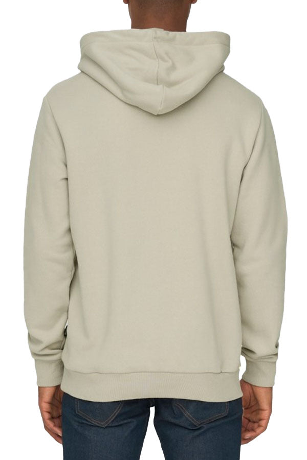 Only & Sons Ceres Hoodie Sweat Grigio