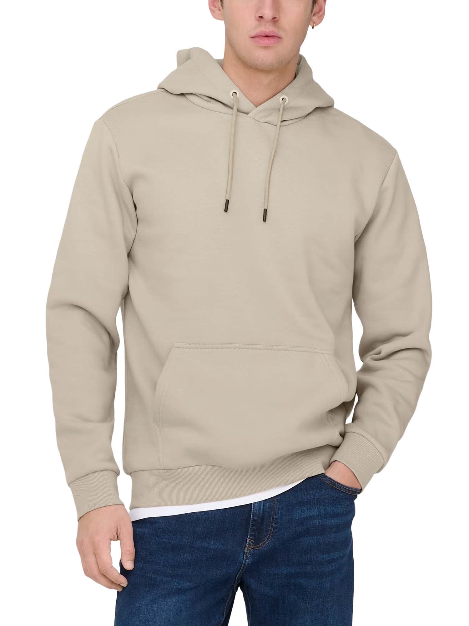Only & Sons Ceres Hoodie Sweat Grigio