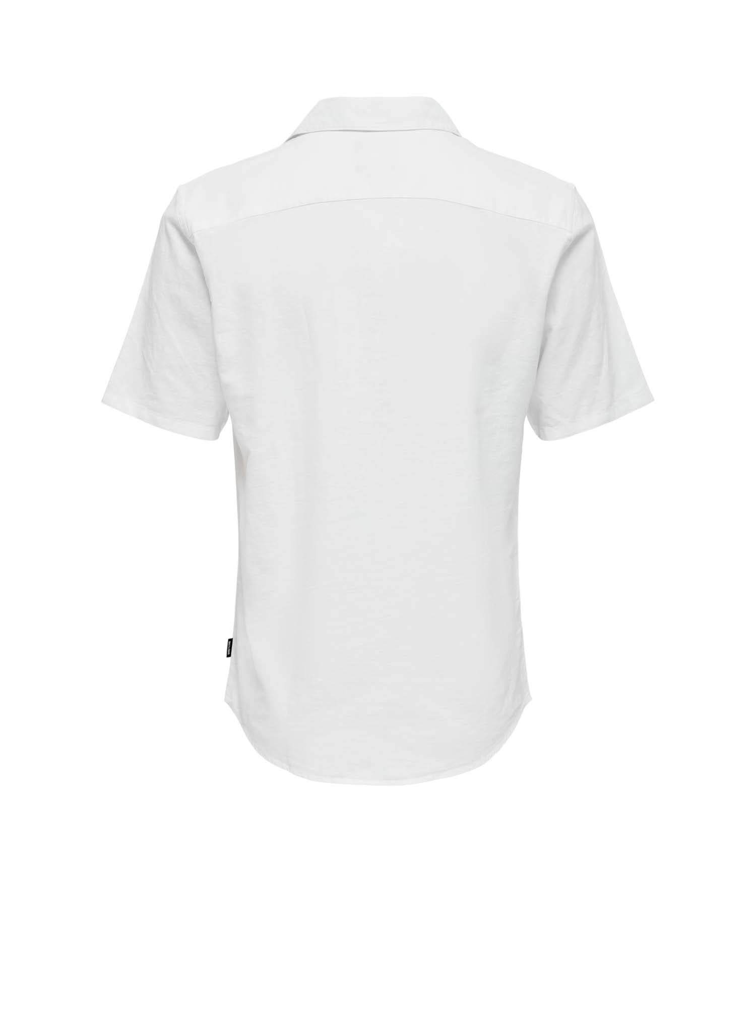 Only & Sons Onscaiden Ss Solid Resort Linen Shirt Bianco