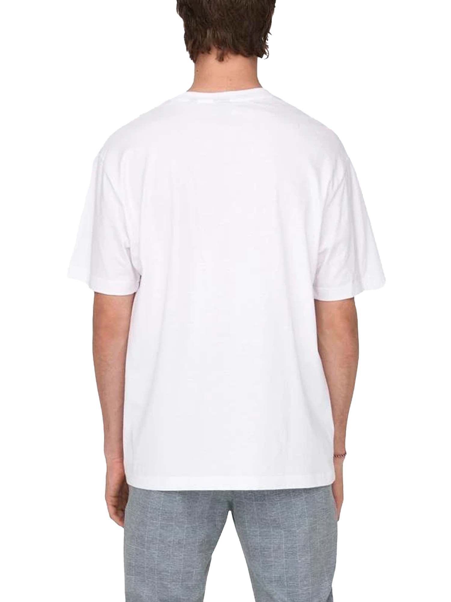 Only & Sons Relaxed Fit Round Neck T-Shirt Bianco