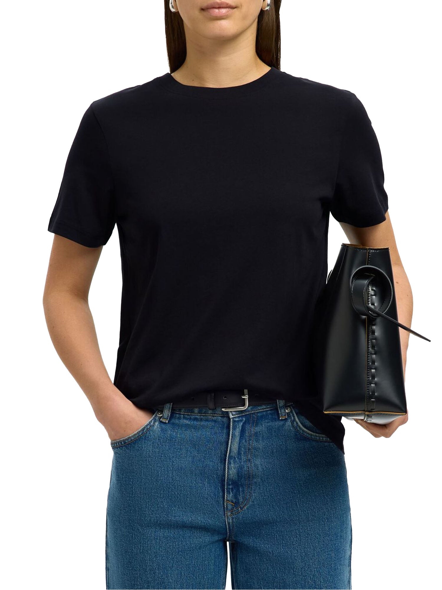 Selected T-shirt Essential Nero