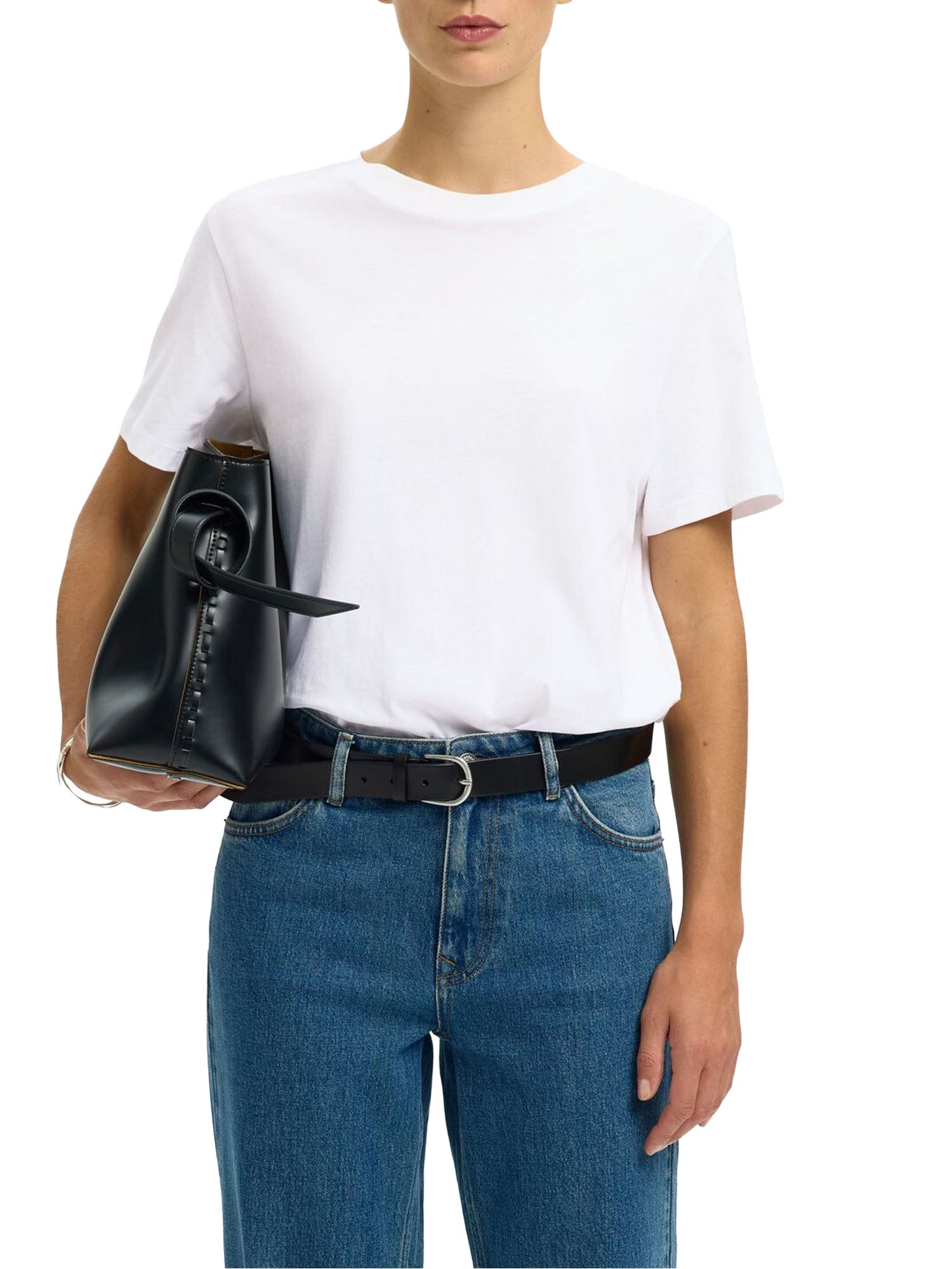 Selected T-shirt Essential Bianco