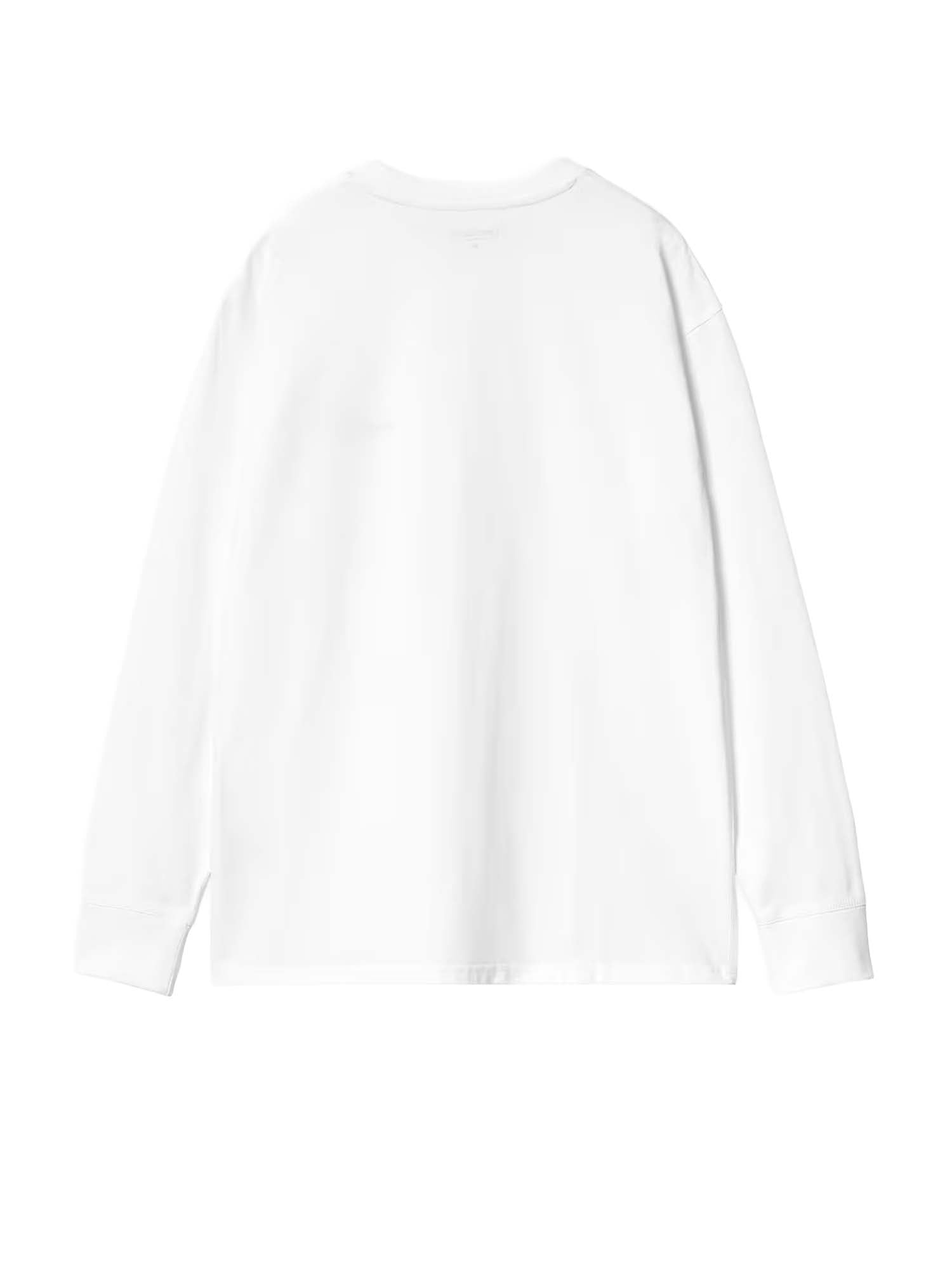 Carhartt Wip L/S American Script T-Shirt Bianco